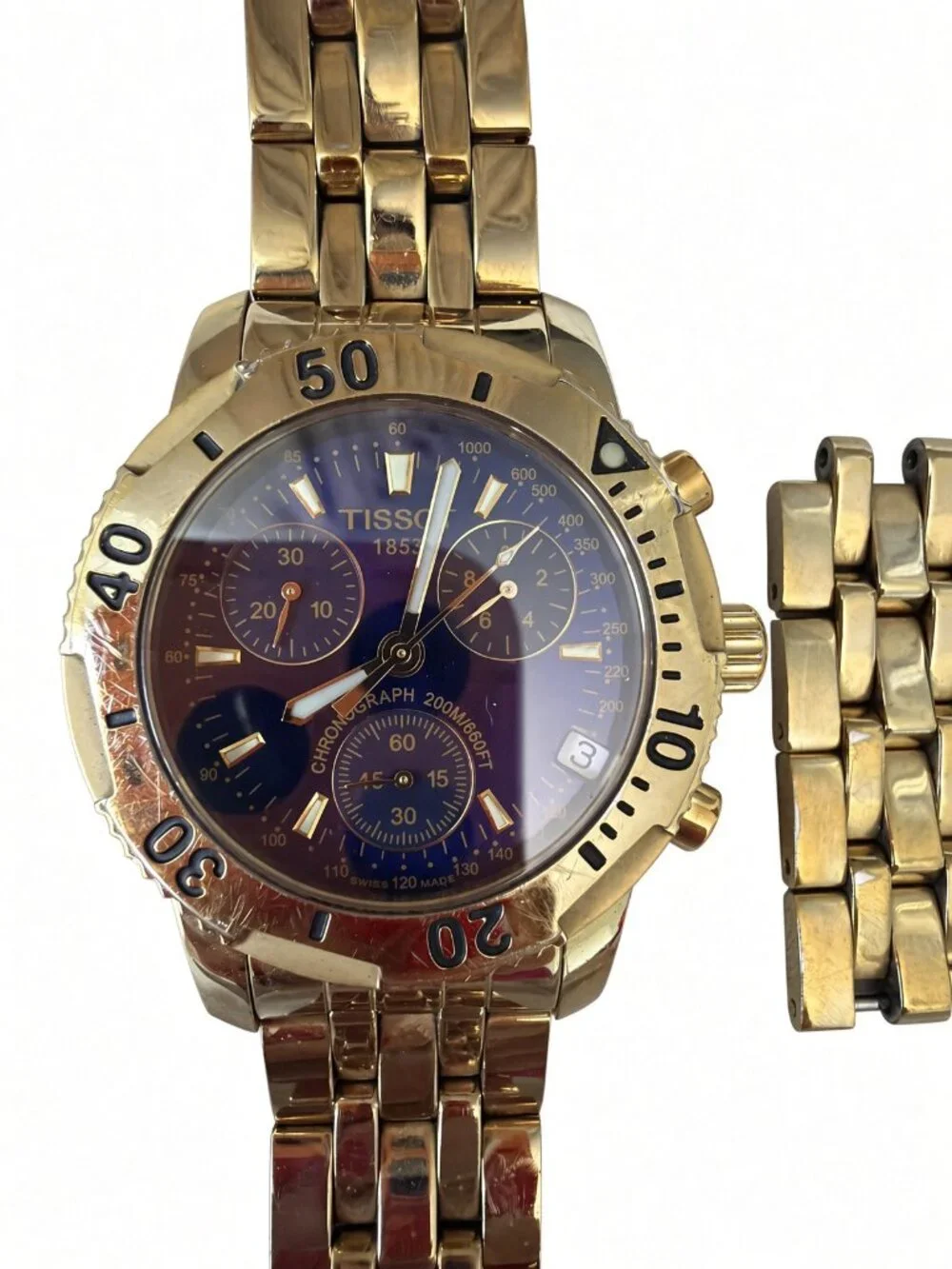 Tissot PRS200 Men's Gold Chronograph Watch T362